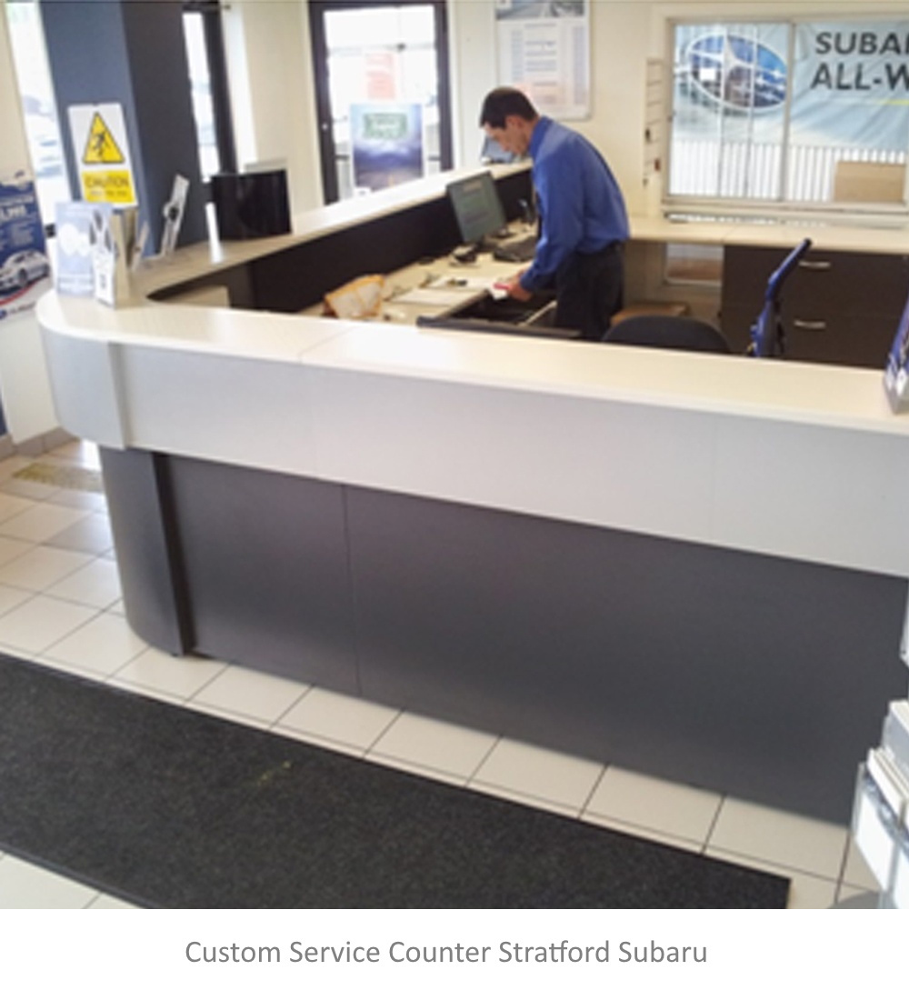 Stratford Subaru Custom Service Counter