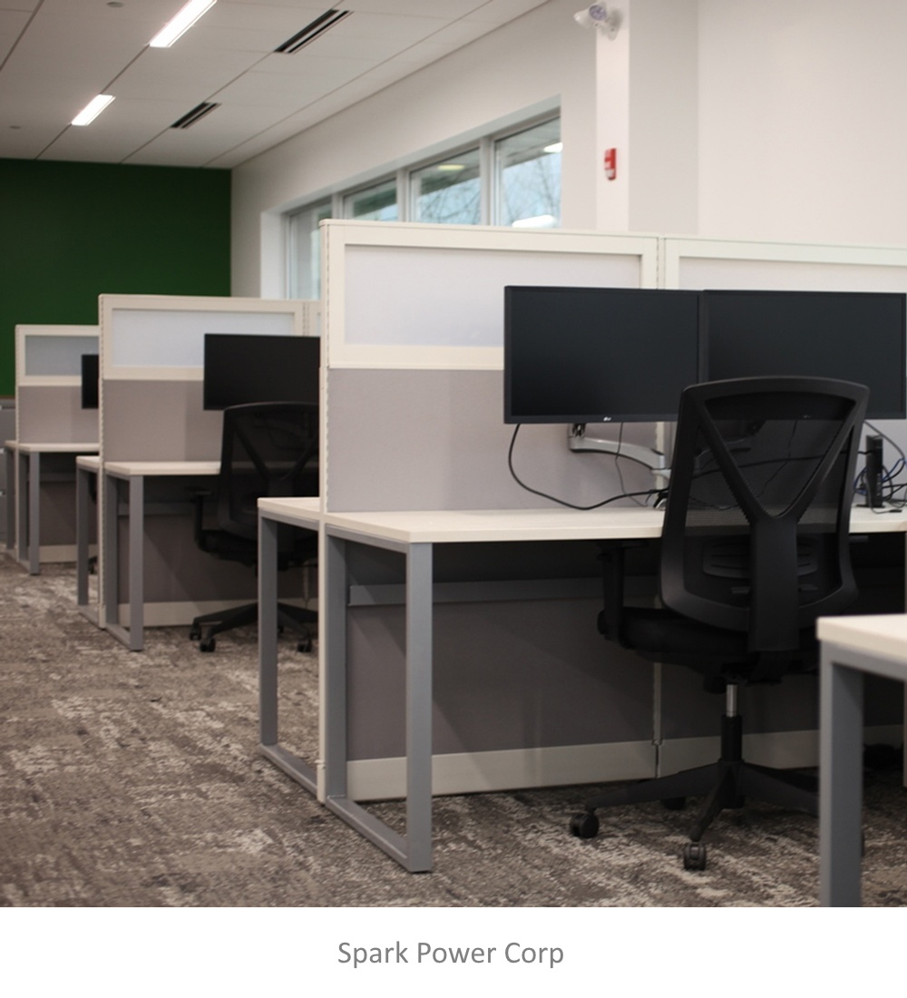 Spark Power Corp ergonomic desk and office design